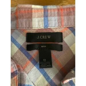J.Crew Boys Button-Up Flannel Shirt - Size 10 - Plaid Cotton Blend